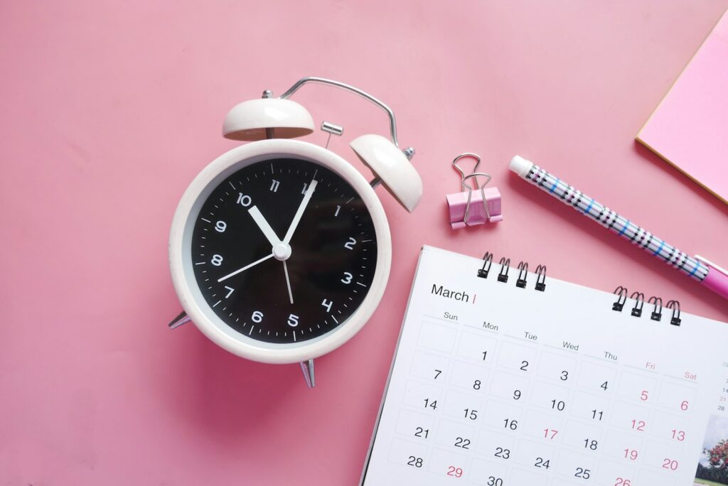 Kalender zur Planung der Arbeitszeit nach der Werkstudent 20-Stunden-Regel