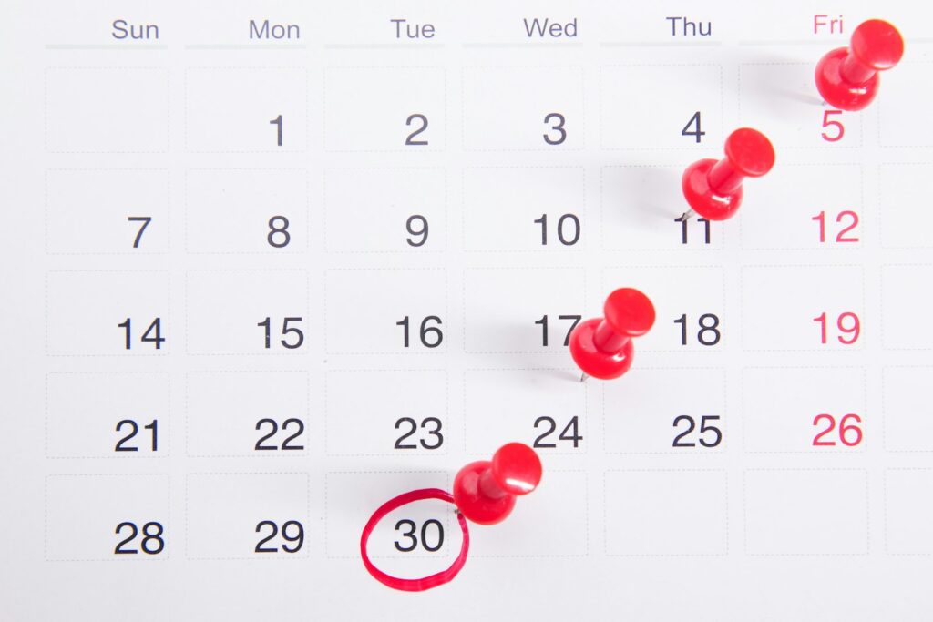 Vier-Tage-Woche: Dienstplan und Kalender zur Planung rollierender freier Tage im Team
